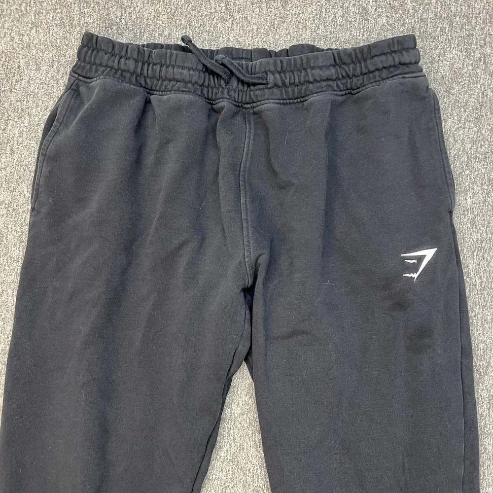 Men's Gymshark Crest Sweatpant Jogger XL Blue Workout‎ Drawstring Tapered (051)